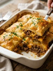 4-Ingredient Beef Crescent Squares