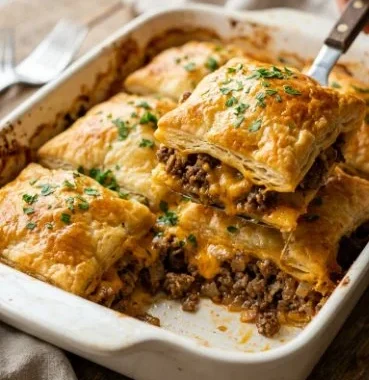 4-Ingredient Beef Crescent Squares 1 Delicious Beef Crescent Squares made with 4 simple ingredients