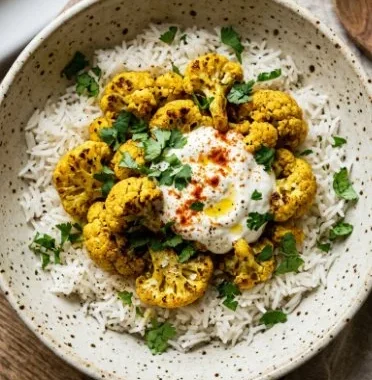 Butter Cauliflower 1 Creamy Butter Cauliflower dish served with herbs and spices