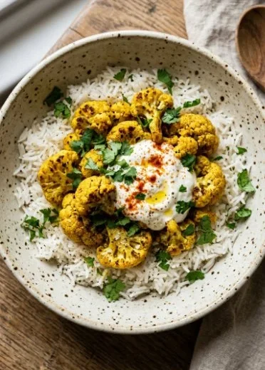 Creamy Butter Cauliflower dish served with herbs and spices