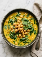 Chickpea and Spinach Coconut Curry