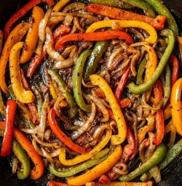 Fajita Veggies 1 Colorful fajita veggies sautéed for tacos and burritos