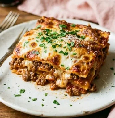 Keto Ground Beef Casserole 1 Keto Ground Beef Casserole in a bowl with melted cheese topping