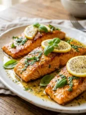 Lemon Basil Salmon Fillets