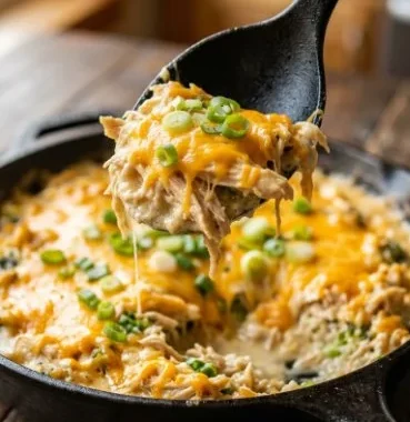 One Pan Keto Green Chili Chicken 2 One Pan Keto Green Chili Chicken dish garnished with fresh herbs