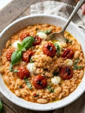 Roasted Tomato and White Bean Risotto