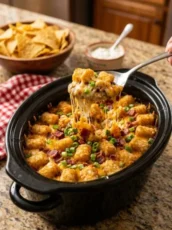 Slow Cooker Tater Tot Cowboy Casserole Recipe