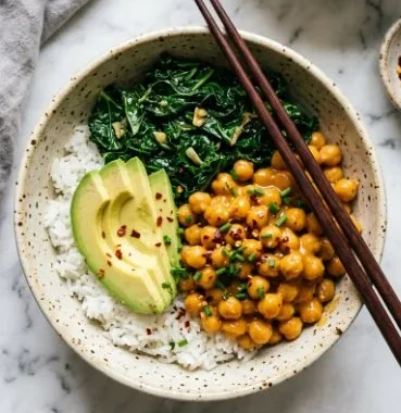 Vegan Buddha Bowl 1 A colorful Vegan Buddha Bowl filled with fresh vegetables and grains