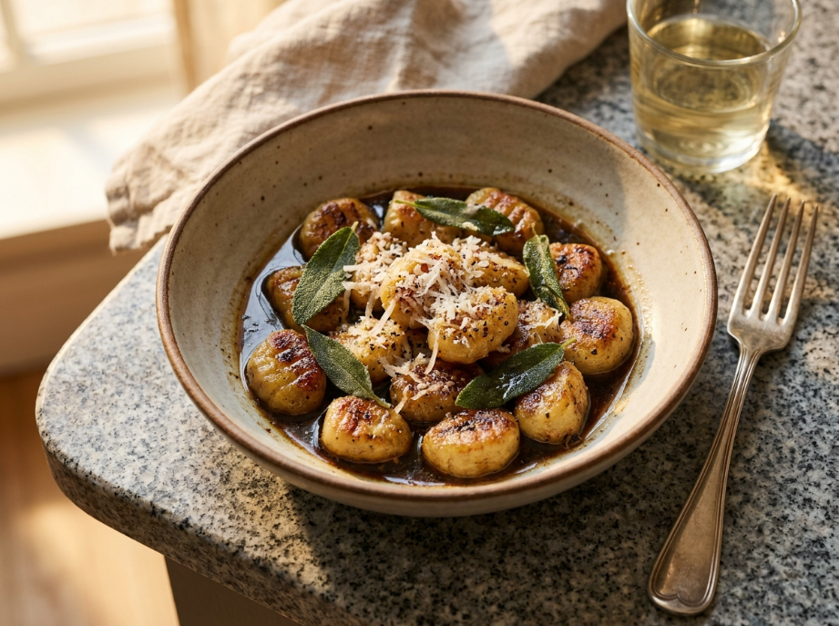 Black Garlic Gnocchi: The Cozy Umami Pasta You'll Make on Repeat 3 Black Garlic Gnocchi serve