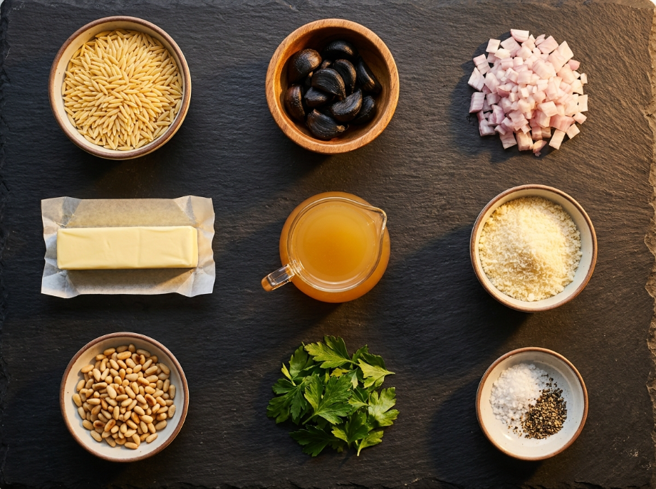 Black Garlic Orzo: A Modern Umami Twist 1 Black Garlic Orzo ingredient