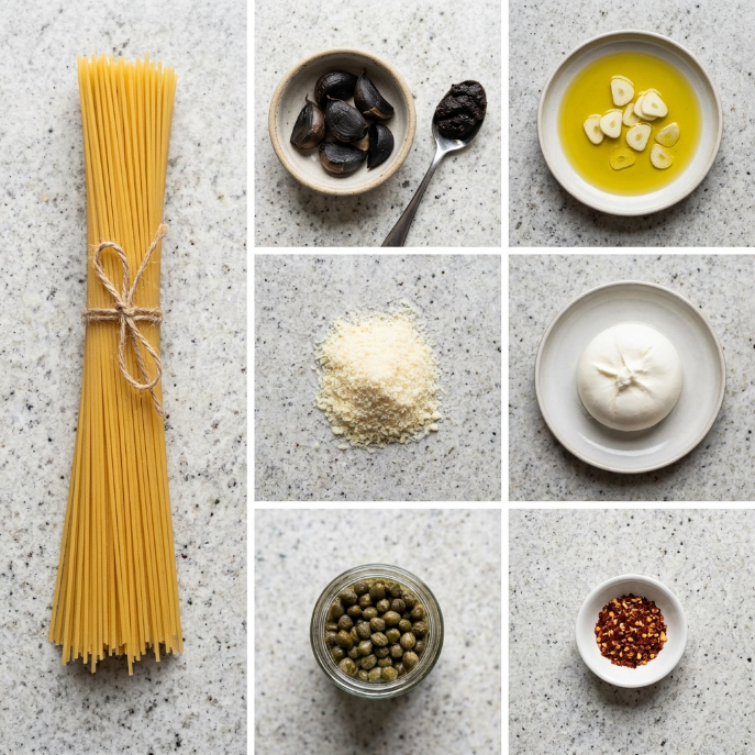 Black Garlic Spaghetti: A Modern Umami Twist 1 black garlic spaghetti ingredient